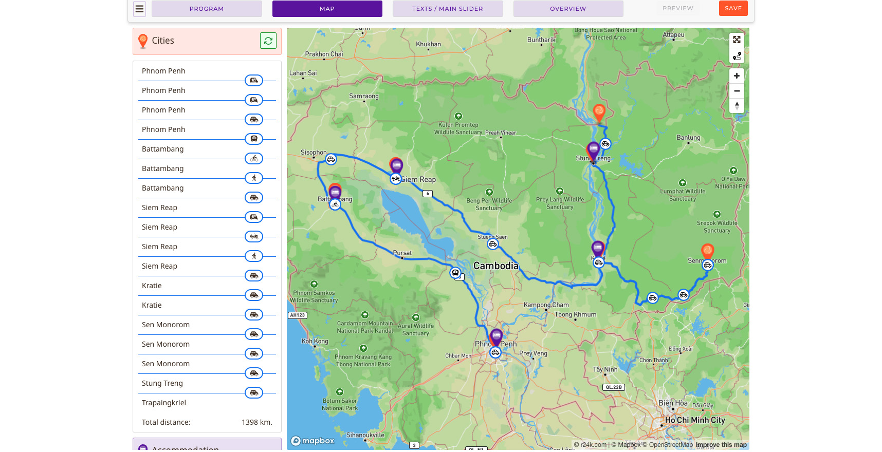 Your Trip online quotation creator